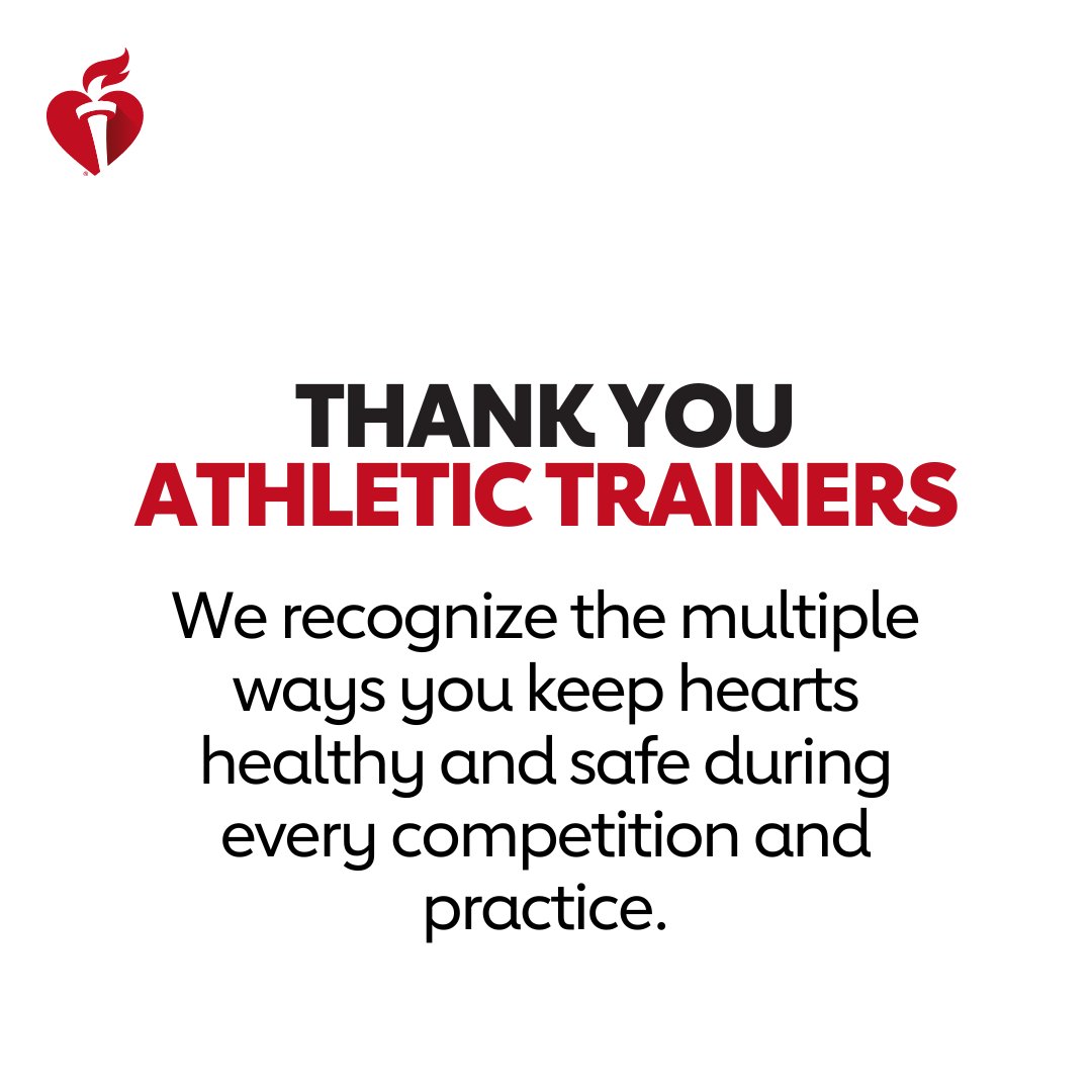 Happy National Athletic Training Month! Thank you to all the athletic trainers out there that support healthy hearts and keep our competition spaces safe! We appreciate YOU! #NATM2024 @NATA1950