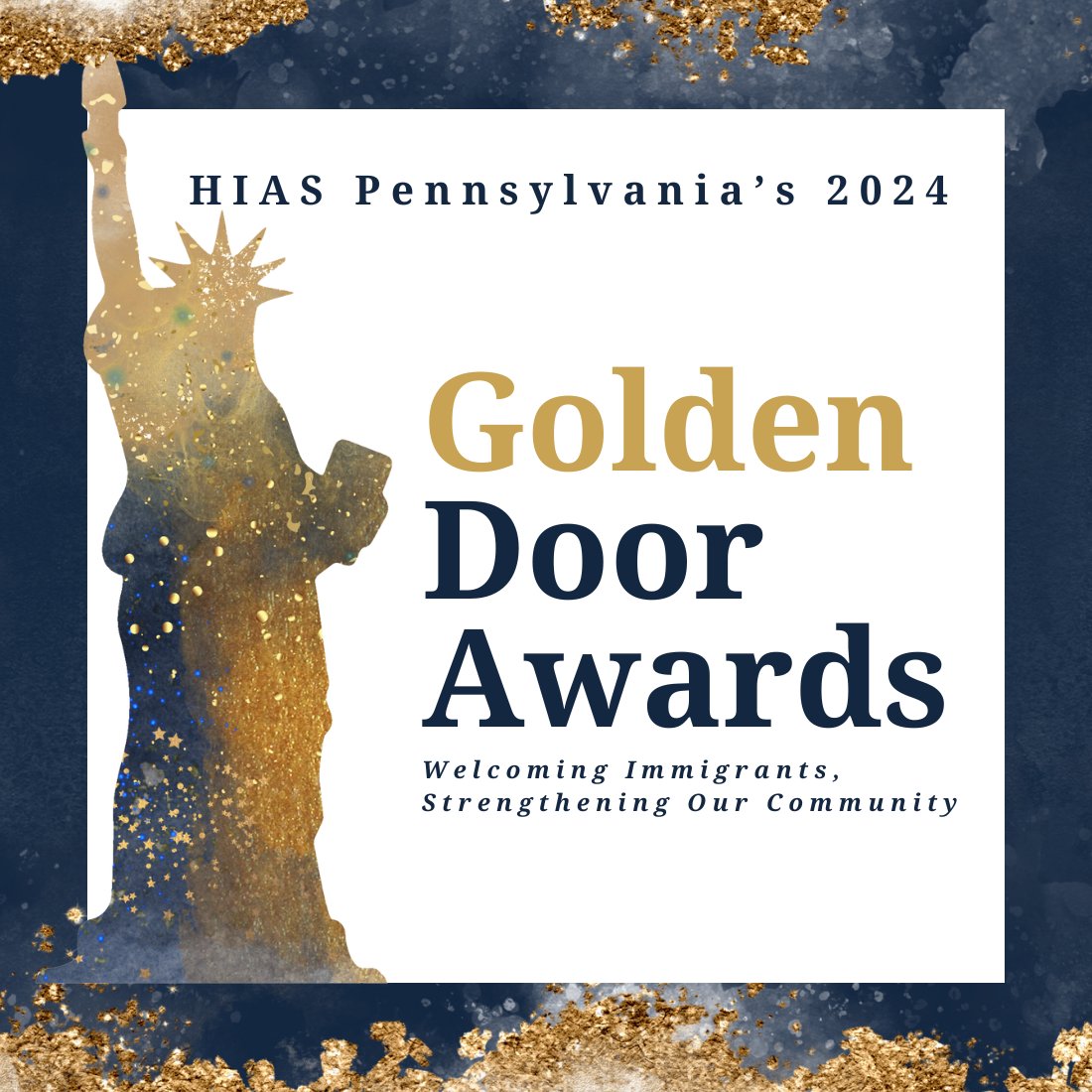 Registration is now open for our 2024 Golden Door Awards! The event will be held on Thursday, April 18th. Your support helps us serve low-income immigrants from all over the world as they build new lives in our community.
 
Learn more &amp; register here: hiaspa.org/event/2024gold…