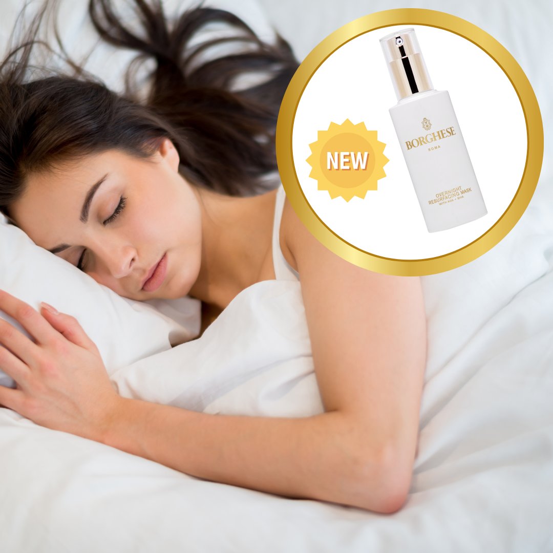 The Overnight Resurfacing Mask with AHA and BHA does all the work while you get all the rest! 🛌😴 ✨ Available now at Borghese.com!