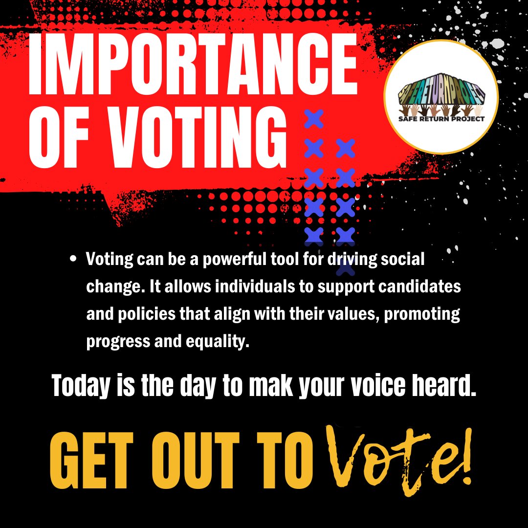📢According to @pewresearch, Black Americans are projected to make up 14% of eligible voters in the US. 7 out of 10 Black people in the US are eligible to vote. LEVERAGE OUR VOICE! Vote in person up to 8pm. Find your local polling place: rb.gy/rj8qhw #BlackVotesCount