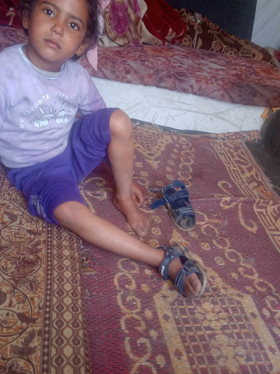 Hello, I am Hanin. I really want your help because we have no means of living. Today I was looking for shoes for my daughter among the tents so that she would not walk barefoot and paypal.me/haneenomar99get hurt