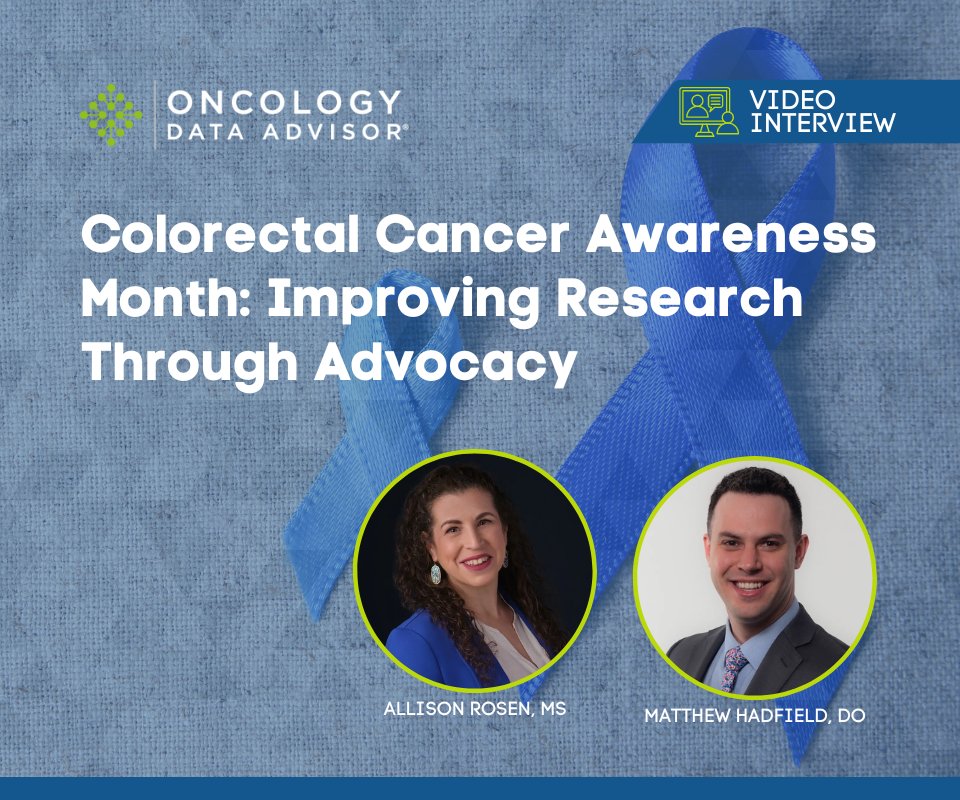 Oncology Data Advisor (@oncdata) on Twitter photo In honor of #ColorectalCancerAwarenessMonth, <a href="/ARosen380/">Allison Rosen, MS</a> and Dr. Matt Hadfield sat down for a discussion about recent updates in #CRC research and efforts to #advocate for increased #ClinicalTrial funding.
Watch the conversation here! oncdata.com/news/colorecta…
<a href="/FightCRC/">Fight Colorectal Cancer</a> #crcsm In honor of #ColorectalCancerAwarenessMonth, <a href="/ARosen380/">Allison Rosen, MS</a> and Dr. Matt Hadfield sat down for a discussion about recent updates in #CRC research and efforts to #advocate for increased #ClinicalTrial funding.
Watch the conversation here! oncdata.com/news/colorecta…
<a href="/FightCRC/">Fight Colorectal Cancer</a> #crcsm