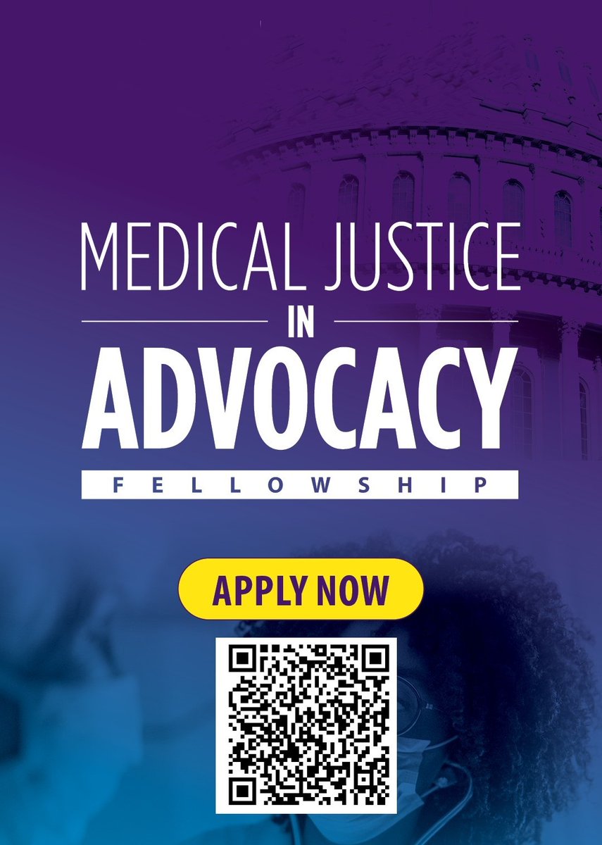 CALL FOR APPLICANTS: Join our #MedicalJustice in #Advocacy 2024-2025 Cohort and develop your #healthequity knowledge! Application Deadline: April 5, 2024 @ 11:59 pm ET.  #fellowship #education #networking #physicians @AmerMedicalAssn @SHLI Apply Now at: bit.ly/3vy0k1p