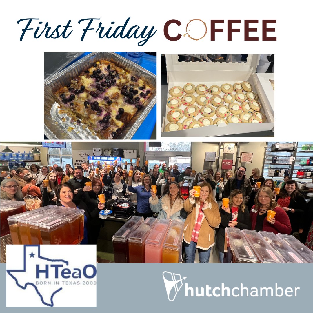 hutchchamber's tweet photo. What a great crowd at our First Friday Coffee last week!  We appreciate all who attended and our host HTeaO Hutchinson! Join us for the next one coming up in April!

#ChooseHutch #firstfridaycoffee https://t.co/7Et14SbvHP