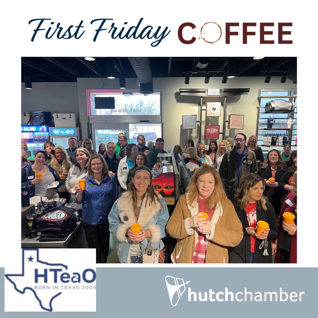 hutchchamber's tweet photo. What a great crowd at our First Friday Coffee last week!  We appreciate all who attended and our host HTeaO Hutchinson! Join us for the next one coming up in April!

#ChooseHutch #firstfridaycoffee https://t.co/7Et14SbvHP