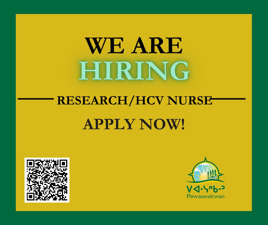 We are seeking a Nurse who will become involved with Pewaseskwan research, depending on alignment of need and their availability, interest and talents. For details and to apply tiny.cc/ytc9xz #usaskcareers #IndigenousResearch