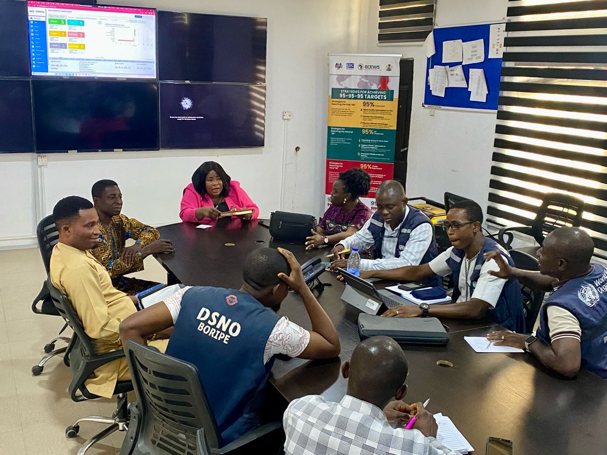 OLivingspring's tweet photo. The State Epid. and WHO SC, surveillance team and WHO M&amp;E having a technical session on surveillance enhancement with Boripe DSNO &amp; ADSNOs to improve their AFP reporting.
@WHONigeria https://t.co/iFe3wn7JVa