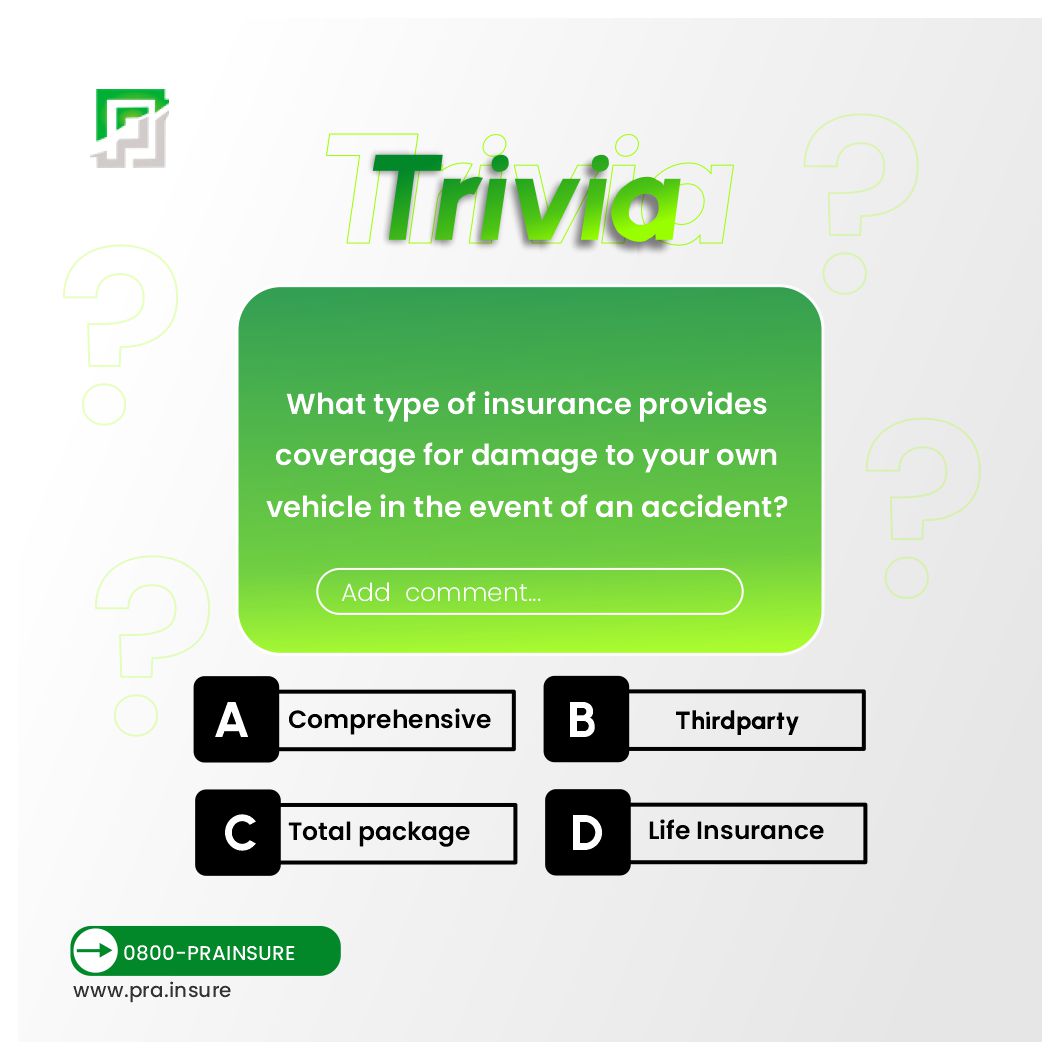 prainsurebroker's tweet photo. Do you have an answer to this today's trivia?
Tell us in the comment section
.
.
.
.
#Insurance101 #Insurancetips #comprehensivemotorinsurance #insurancetrivia #PRAInsurance https://t.co/cV183LIc3e