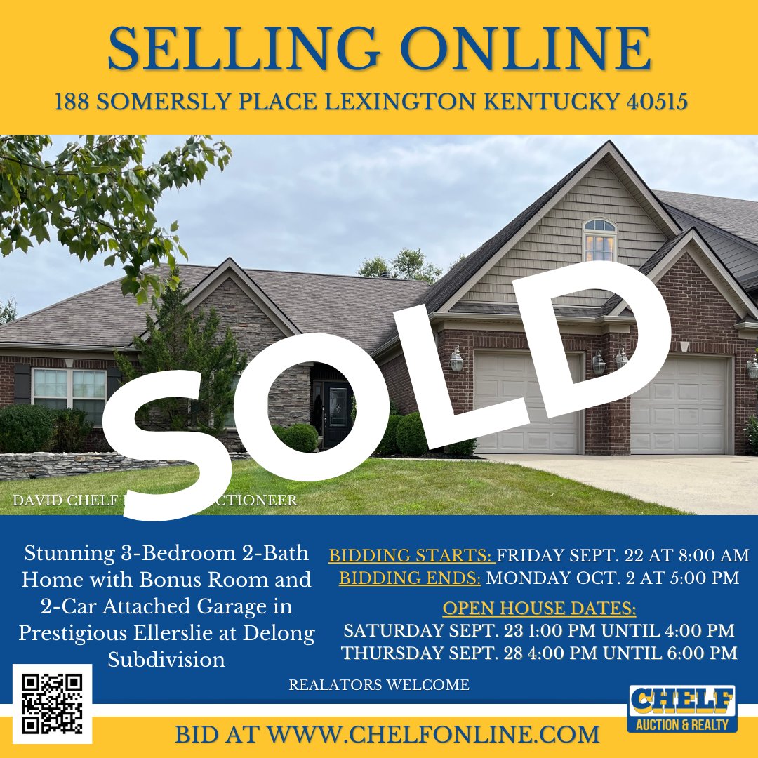 ChelfDavid's tweet photo. Chelf Auction &amp; Realty provides an efficient solution for selling property by seamlessly handling the sale of both real estate and personal property. Our approach optimizes returns, reduces complexity, and provides a smoother overall process for property owners. https://t.co/iOcMtd27ZB