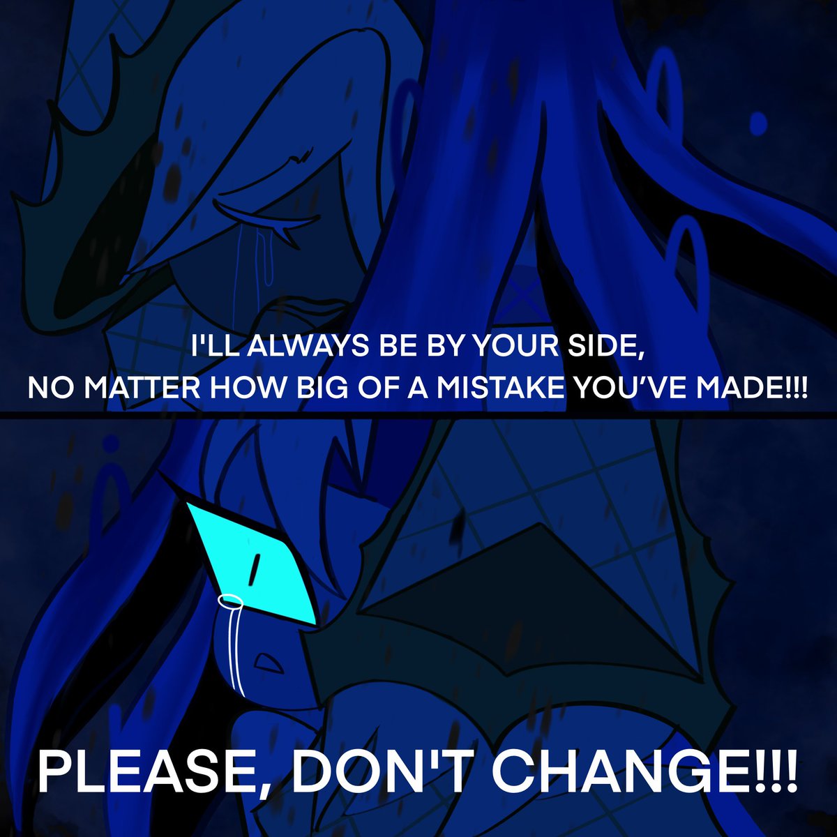Nnn_Kitty's tweet photo. [WHAT IF]

Pure vanilla stays with Shadow milk before being COMPLETELY CORRUPTED🥹

💙💛

 #shadowmilkcookie #purev #cookierun https://t.co/2C9KP04mnZ