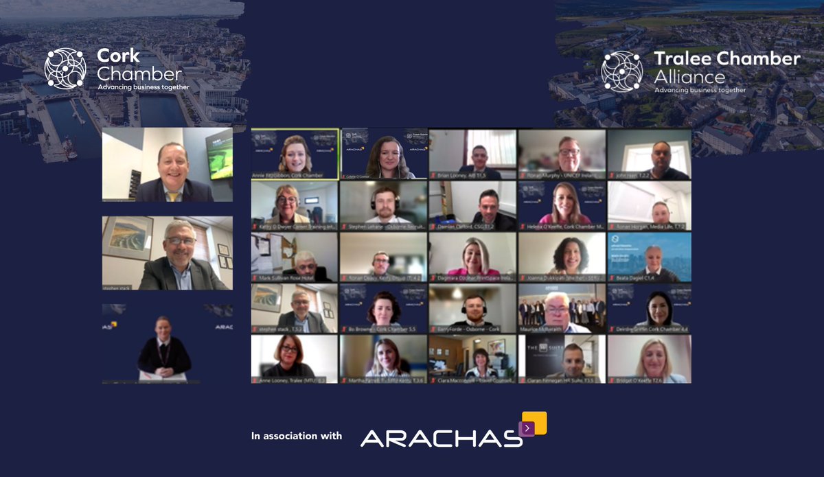 CorkChamber's tweet photo. Back online this afternoon for our CONNECTS with @TraleeChamberAl☕️💻
Great to see such a diverse range of businesses online taking part in our breakout networking sessions🤝
In association with @_Arachas_
#CCNetworking https://t.co/BoA97Nnlsg