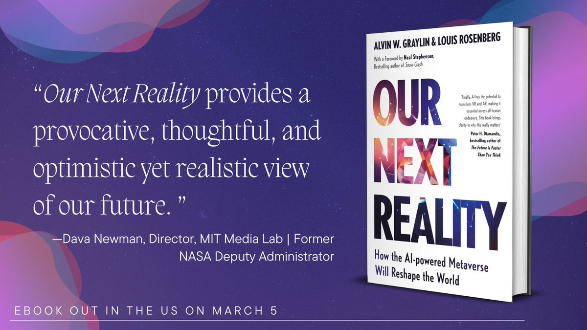 #Ebook out today! 🎉

In #OurNextReality, two industry veterans provide a data-driven debate on  whether the new world we're creating will be a technological utopia or an AI-powered dystopia: bit.ly/3NMN677

#AI #metaverse
