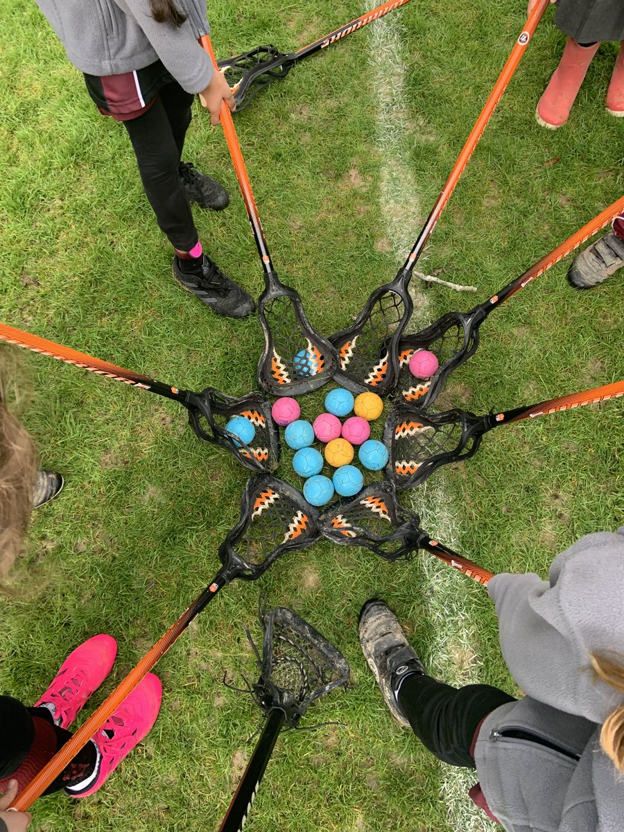Ground balls and cradling skills with our @CaterhamPrep Year 3 pupils this afternoon. Super lacrosse fun for everyone!