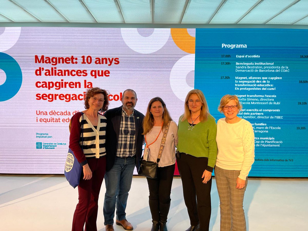 Avui celebrem #10anysmagnet.
Rubí al centre de la innovació educativa amb tres centres:
<a href="/montessorirubi/">ESCOLA MONTESSORI</a>
<a href="/InsLaSerreta/">InsLaSerreta</a> 
<a href="/PauCasals_Rubi/">Comunitat educativa Pau Casals</a> 
Gràcies pel treball en equip  @victorg07638942 
Seguirem treballant per l'equitat.💪
<a href="/aliancesmagnet/">Aliances Magnet</a> <a href="/COACatalunya/">Col·legi d’Arquitectes de Catalunya</a> <a href="/gencat/">Generalitat de Catalunya</a> <a href="/AjRubi/">Ajuntament de Rubí</a> <a href="/montseDJ/">Montse Dalmau i Juanola</a>