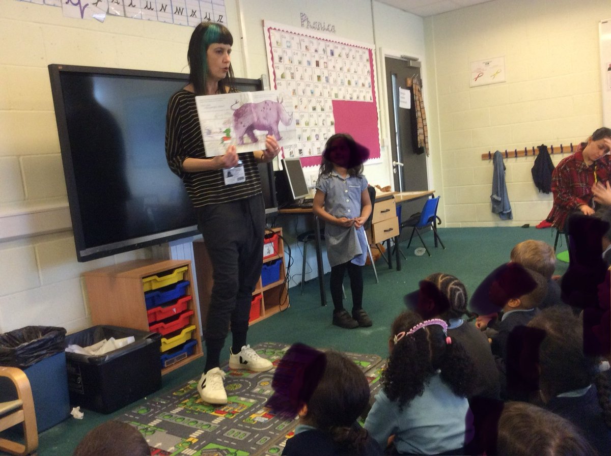 Hillyfield_E17's tweet image. Another fantastic storytelling session with Lottie, today’s story was about a massive pancake eating rhino. Thank you for bring us the gift of immersive storytelling, where we develop our imaginations, self confidence and oracy skills. #Year1hill @MagicBoxE17