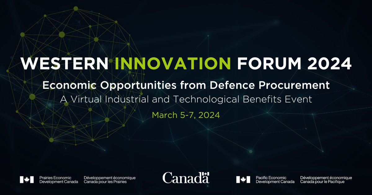 Today is the first day of #WIF2024, a unique virtual event that links #Prairies companies, organizations and researchers to potential investors in critical industries like defence, marine and aerospace. There’s still time to register! ➡️ canada.ca/en/prairies-ec… #WIF2024