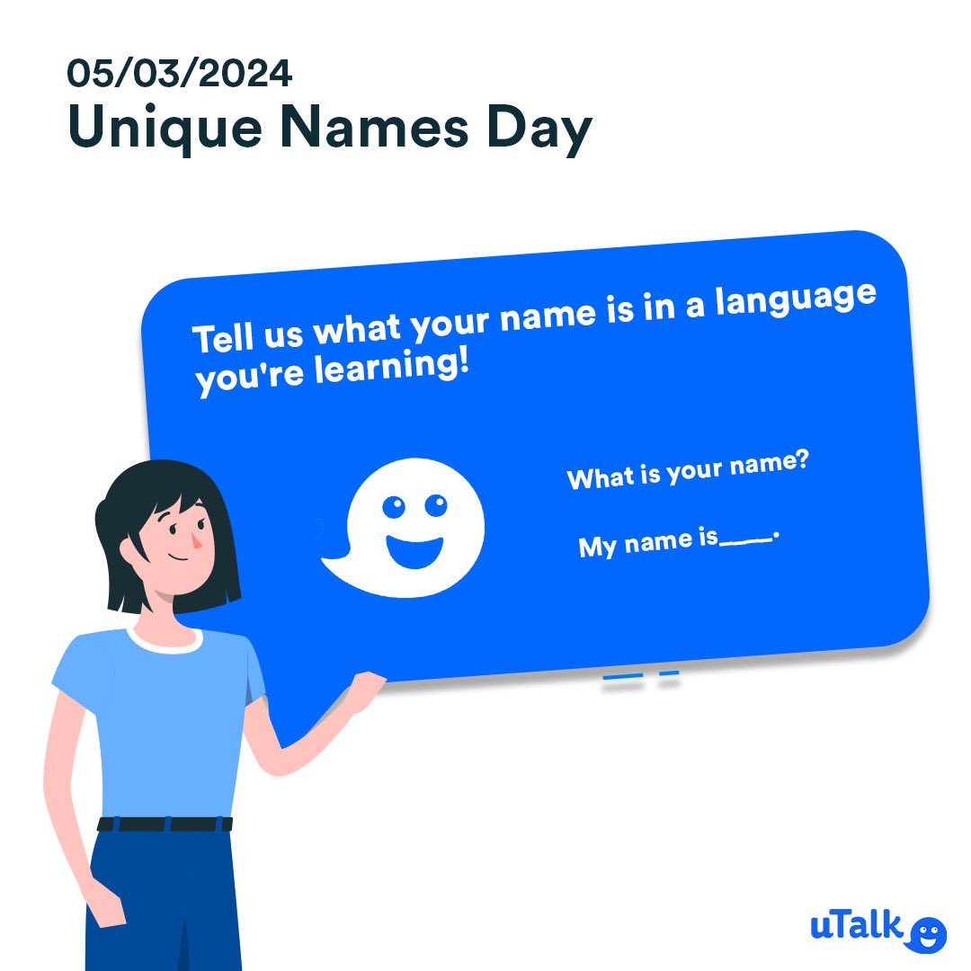 uTalk's tweet photo. Itβs Unique Names Day! Tell us what your name is in a language youβre learning!
#languages #uniquenamesday #languagelearning #names #foreignnames https://t.co/fuK3zBJ9xG