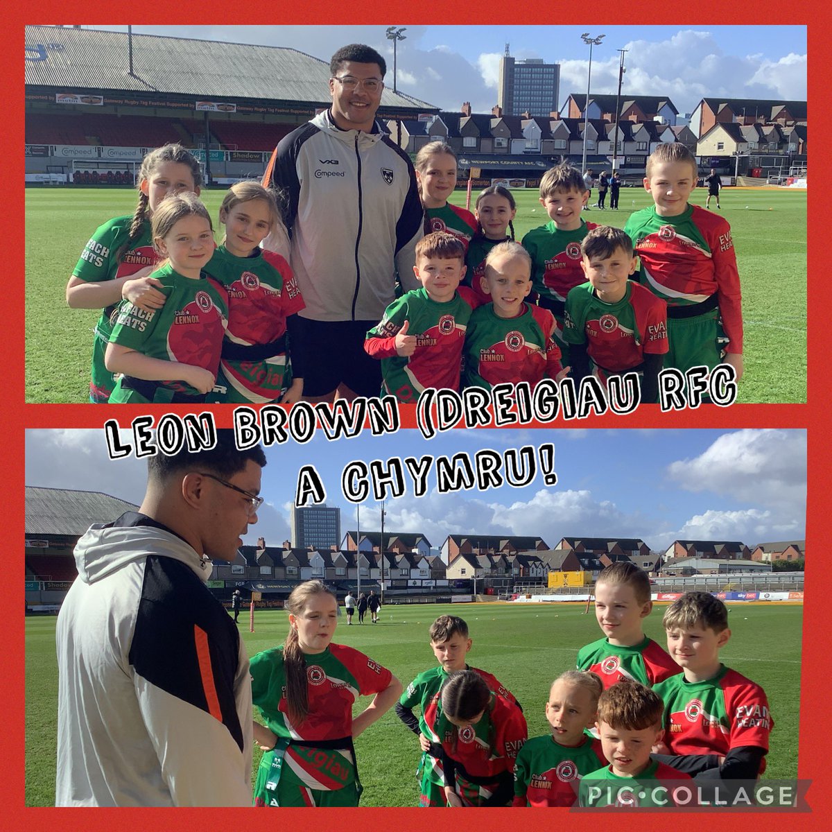 Profiad gwych i gwrdd â Leon Brown 😆

A great experience to meet Leon Brown 😆

<a href="/MrJamieHallett/">Mr Hallett</a> <a href="/MrsJamesyggf/">Mrs James</a> <a href="/mrs_sellick/">Mrs Sellick</a> <a href="/yggf123/">Ysgol Gymraeg Gilfach Fargod 🏴󠁧󠁢󠁷󠁬󠁳󠁿</a> @dragonsrugby <a href="/WRU_Community/">WRU Community - Wrth galon y genedl</a>