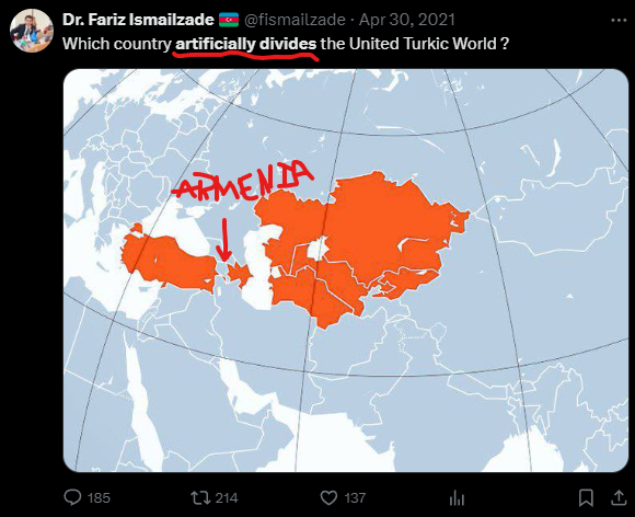 galacticsprings's tweet photo. -ATTENTION IN REGARDS TO ARMENIA
Turkey and Azerbaijan corroborate together to annihilate Armenians and establish their goals of pan-Turkism, these two countries have collectively murdered over 2.1 million Armenians in the last 130 years+ https://t.co/KMq4Hqtfdd