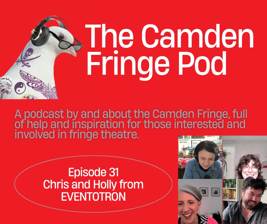 Camden Fringe (@camdenfringe) on Twitter photo The latest episode of our podcast is an interview with Holly and Chris from <a href="/eventotron/">Eventotron</a> who tell us all about their amazing arts admin tool.
Apple: podcasts.apple.com/.../camden-fri…
Spotify: open.spotify.com/show/7tfzFawbV…
Acast: shows.acast.com/camden-fringe-… The latest episode of our podcast is an interview with Holly and Chris from <a href="/eventotron/">Eventotron</a> who tell us all about their amazing arts admin tool.
Apple: podcasts.apple.com/.../camden-fri…
Spotify: open.spotify.com/show/7tfzFawbV…
Acast: shows.acast.com/camden-fringe-…