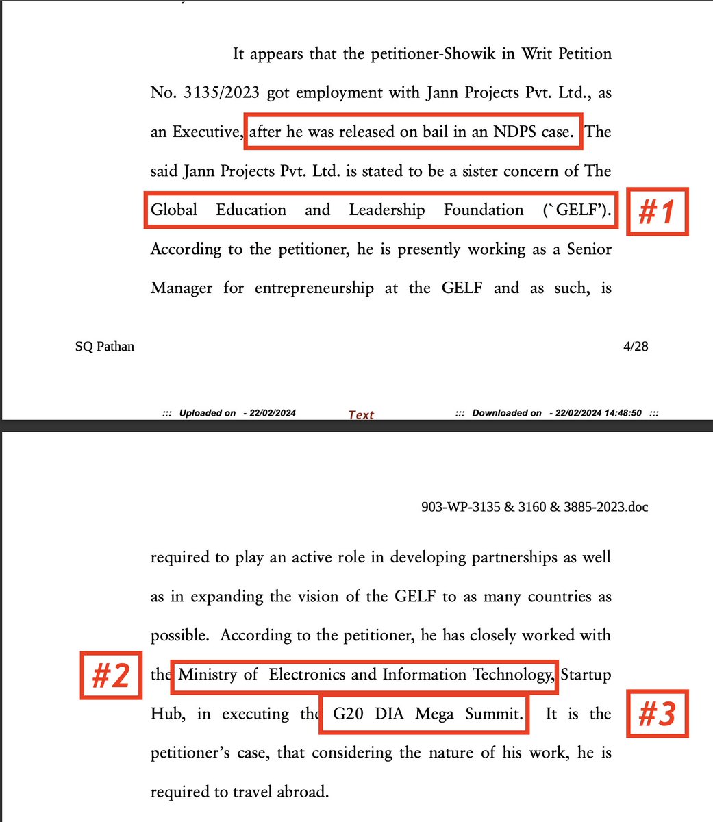 NYTraveler2's tweet image. 00 Showik Court Petition 24 Feb 2024

#ArrestRheaChakraborty
#ArrestSandeepSingh
#JusticeForSushantSinghRajput
#JusticeForDishaSalian