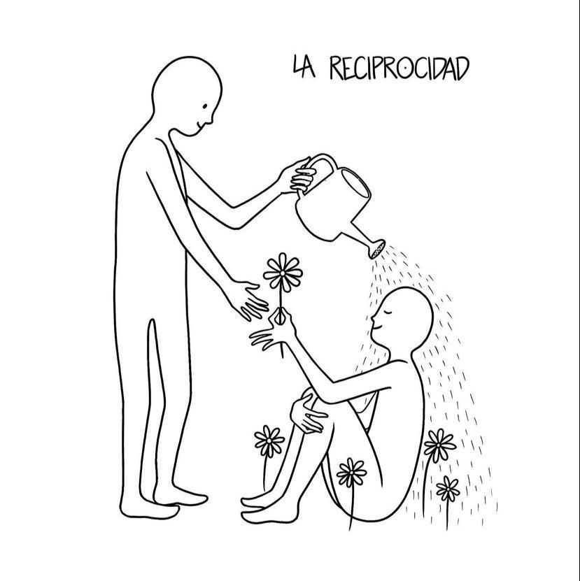 Fran_actua's tweet image. 13 Sentimientos y Actitudes expresados con Ilustraciones de la artista @albaricoque_acg

1. Reciprocidad