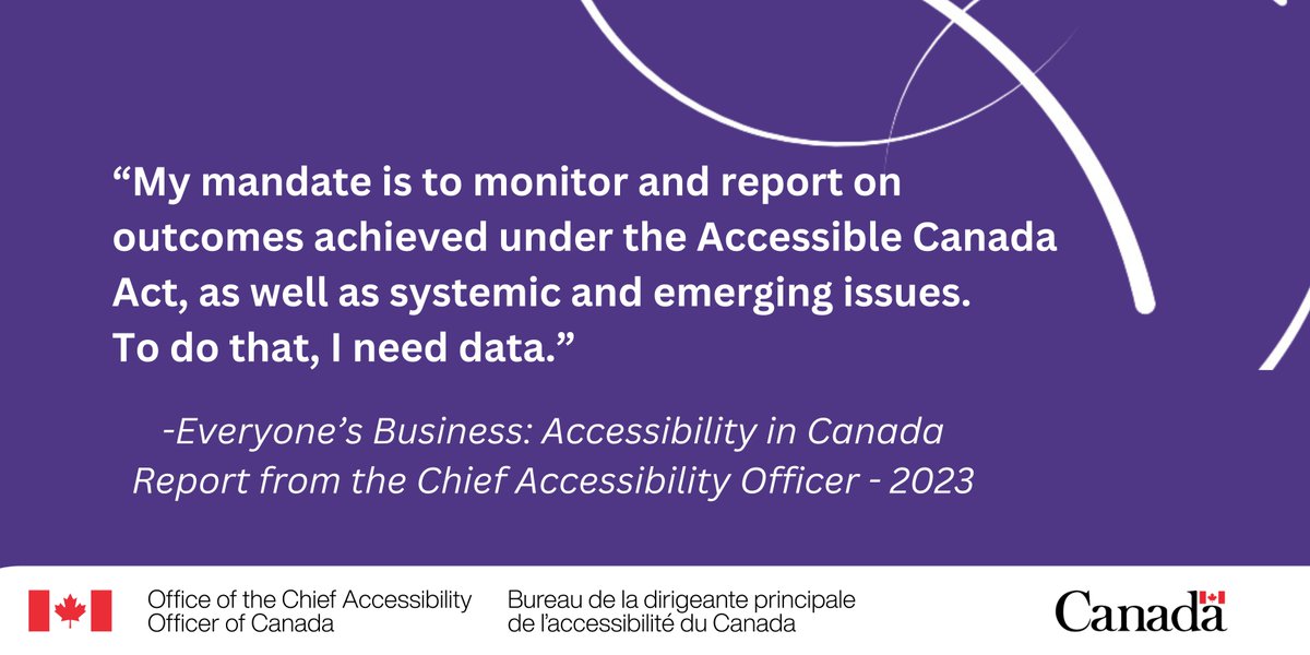 In the Chief Accessibility Officer’s first report, an emphasis is placed on the critical need for more and better data to help advance accessibility. Read the report in full for more information: bit.ly/49gt8dD