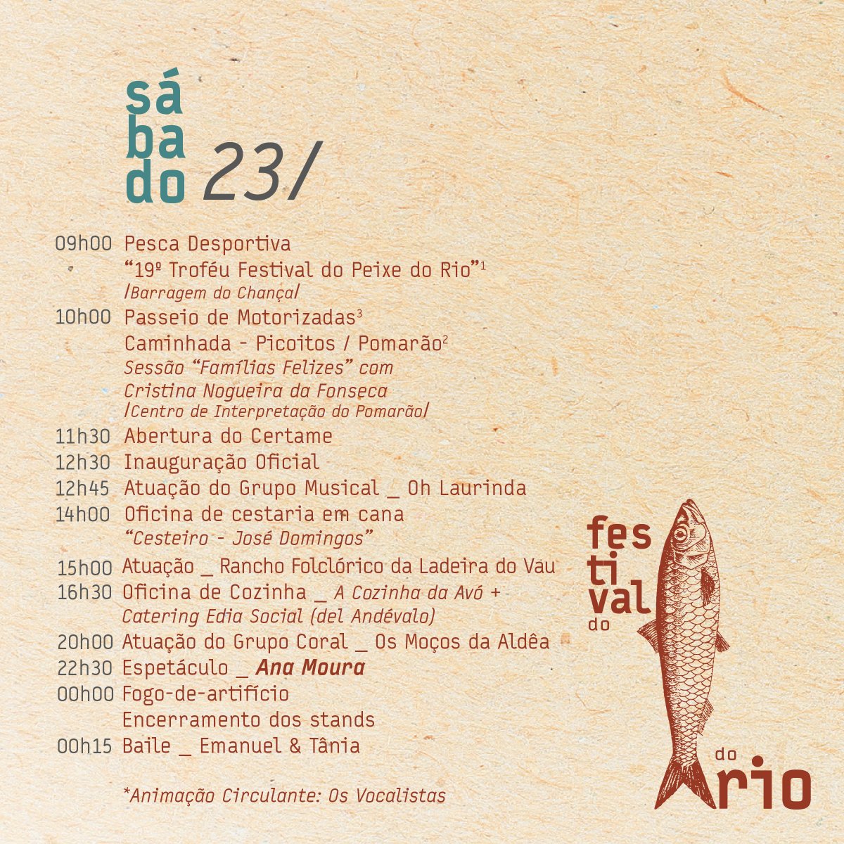 CMMertola's tweet photo. Marque já na sua agenda! 
Nos dias 23 e 24 de março, o Pomarão volta a transformar-se no palco do Festival do Peixe do Rio! 
Não perca esta oportunidade para apreciar as iguarias de peixe e desfrutar dos momentos musicais com a sua família e amigos. https://t.co/KGLdrE0vYs
