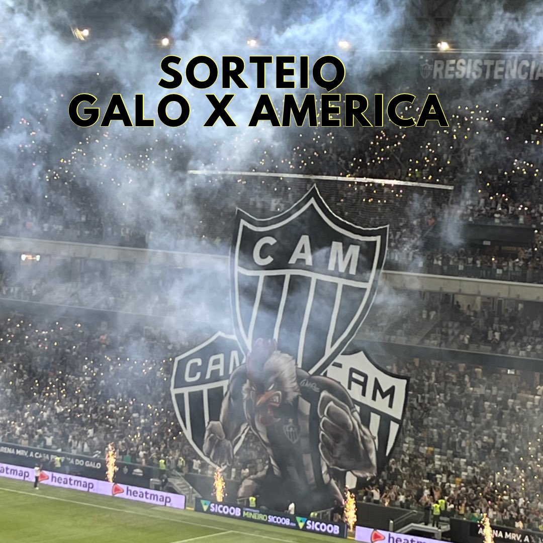 SACDOGAL0's tweet photo. 🎟️ SORTEIO GALO X AMÉRICA (SEMANA DA MULHER)🐔 

⚠️ Quer ganhar um par de ingresso para o jogo entre Galo x América?

Participe do sorteio!

• Regras:

➡️ Siga @SacdoCAM @Betano_BR
➡️ RT neste tweet;
➡️ Comentar: qual mulher você deseja levar na semifinal do Campeonato Mineiro? O melhor comentário leva o par de ingresso.
➡️ A pessoa ganhadora do sorteio e a convidada devem ter cadastrado no Super App do Galo, com Galo na Veia vinculado. (Não precisa ser sócio).

Resultado: Quinta-feira

📸 Reprodução/Atlético