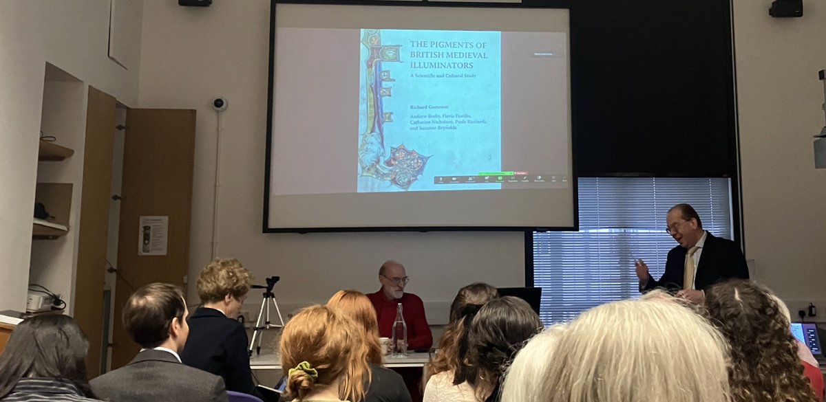 .<a href="/DrDavidRundle/">David Rundle</a> points out the rare occurrence of two professors of palaeography in one room for the Medieval MSS Seminar <a href="/IES_London/">IES</a> <a href="/SASNews/">School of Advanced Study, University of London</a>