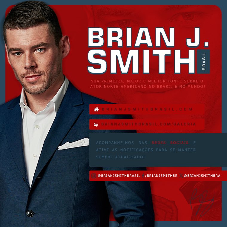 BrianJSmithBRA's tweet image. 🖥️🇧🇷 | Bem vindos ao Brian J. Smith Brasil 2024

A fonte mais completa de notícias sobre o ator e diretor norte americano @BrianJacobSmith. Reconhecidos desde 2015!

Nos acompanhe também em:
🖥️ | brianjsmithbrasil.com
📸 | brianjsmithbrasil.com/galeria
📱|  instagram.com/brianjsmithbra…
