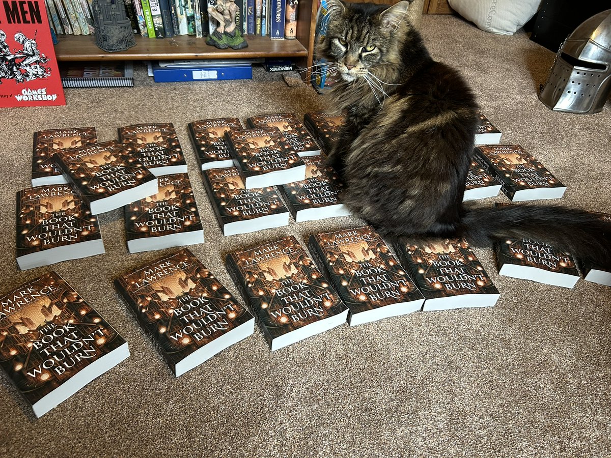 Mark__Lawrence's tweet image. The US paperback for THE BOOK THAT WOULDN'T BURN released today!

Two signed copies to two random folk who retweet this.