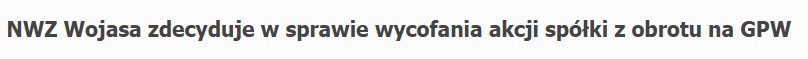 werevulth's tweet image. #wojas 
#solarcompany 
#drozapol

Niedawno SOLAR COMPANY 

Teraz WOJAS

Czy można  coś zrobić, że uniemożliwić zdejmowanie spółek a GPW za bezcen przez NWZ?

Jak chcą zdjąć, niech skupią 95% 

To co się dzieje to złodziejstwo 

DROZAPOL następny w kolejce