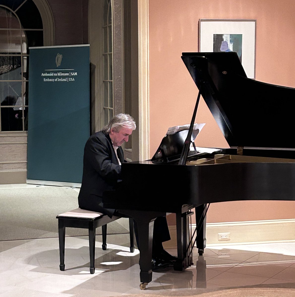 Ambassador Geraldine Byrne Nason (@irelandambusa) on Twitter photo Very special performance last night thanks to <a href="/camerataireland/">Camerata Ireland</a>’s founder <a href="/wbarrydouglas/">Barry Douglas</a>, joined by soprano <a href="/CelineSoprano/">Celine Byrne</a> & flautist Eimear McGeown.
A pleasure to host <a href="/camerataireland/">Camerata Ireland</a>, alongside <a href="/NI_Bureau/">NI Bureau</a> at such an optimistic time for Northern Ireland. Very special performance last night thanks to <a href="/camerataireland/">Camerata Ireland</a>’s founder <a href="/wbarrydouglas/">Barry Douglas</a>, joined by soprano <a href="/CelineSoprano/">Celine Byrne</a> & flautist Eimear McGeown.
A pleasure to host <a href="/camerataireland/">Camerata Ireland</a>, alongside <a href="/NI_Bureau/">NI Bureau</a> at such an optimistic time for Northern Ireland.