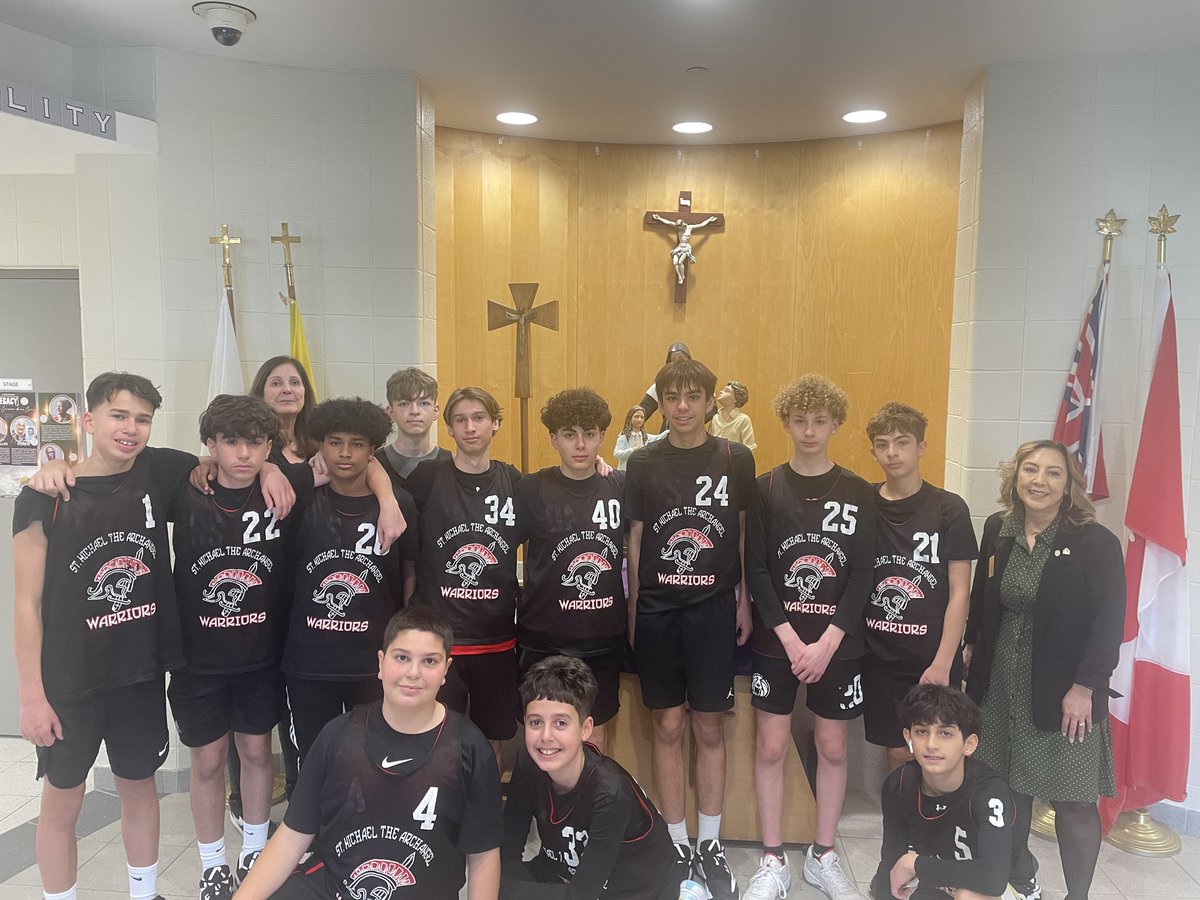 Our Intermediate Boys Basketball team put forth a valiant effort at the Divisional tournament hosted by St. Emily CES.  We are so proud of our boys. Go Warriors! <a href="/YCDSB/">York Catholic District School Board</a> <a href="/WigstonJennifer/">Jennifer Wigston 🙏🏼 📿 🛐 🇺🇦</a>