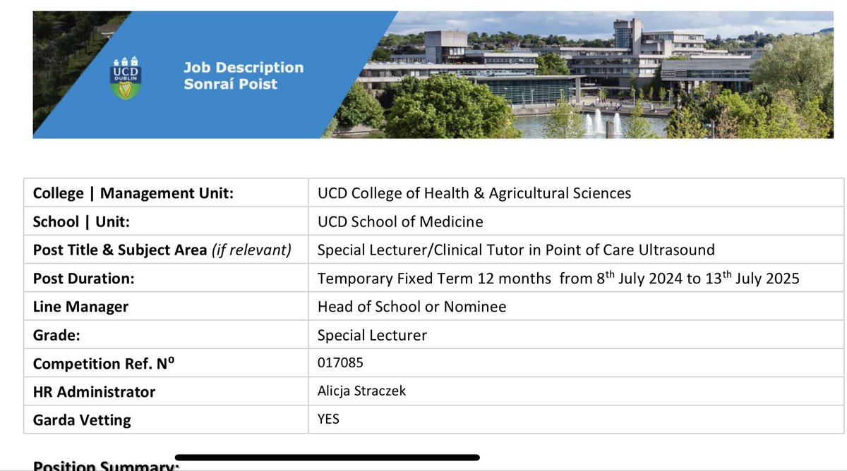 Exciting innovative opportunity for POCUS enthusiasts !! New clinical tutor position focusing on teaching ultrasound to @UCDMedicine medical students. @UCDMedicine leading the way !!! bit.ly/4bVIJRT