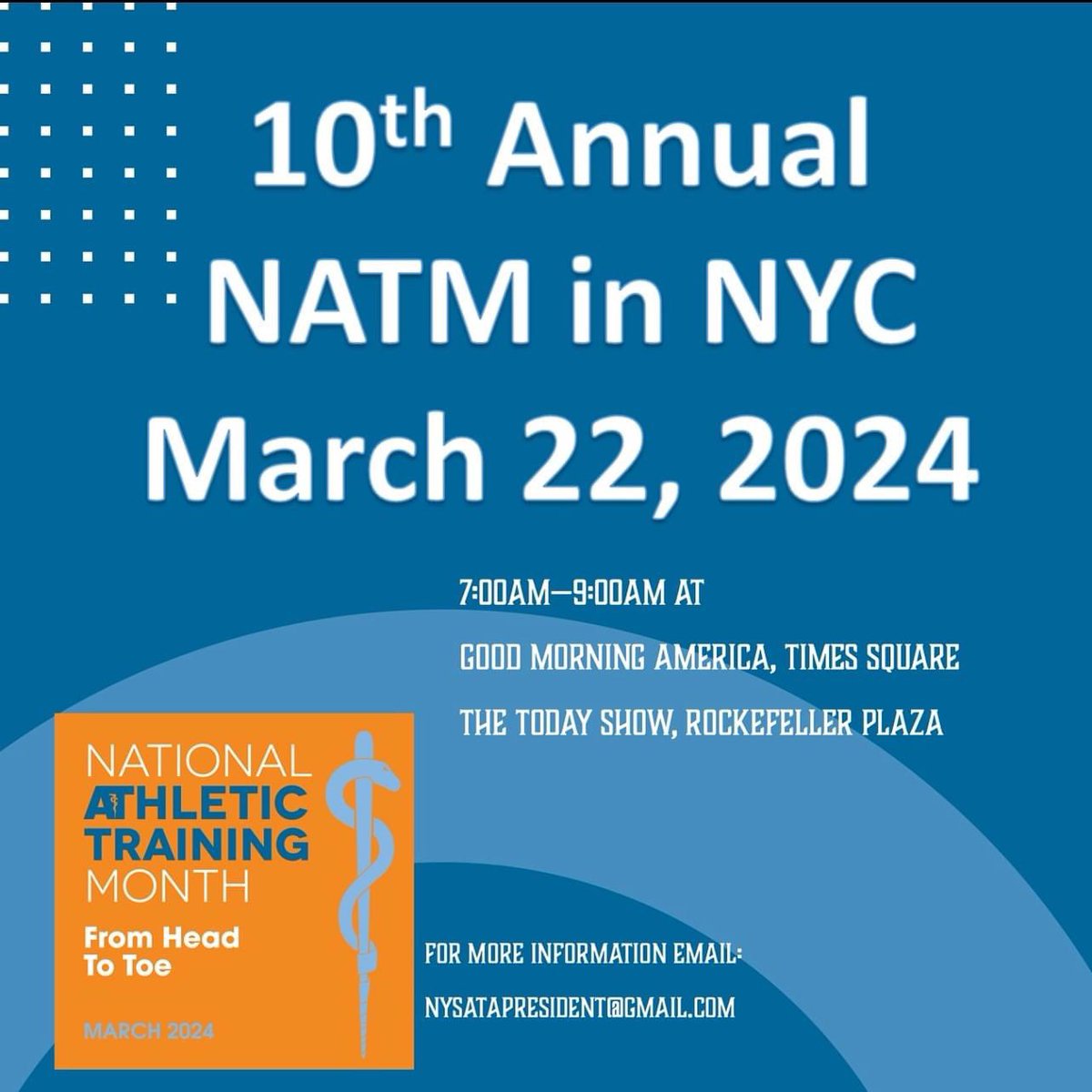 David Csillan (@njatc5) on Twitter photo Calling all NATA District 2 students…..Come join us!! Celebrate National Athletic Training Month and help promote the profession It’s an experience you’ll never forget! <a href="/NATA1950/">NATA</a> <a href="/natad2/">NATA District 2</a> <a href="/EATA49/">EATA '49</a> <a href="/ATSNJ/">ATSNJ, Inc.</a> <a href="/GO_NYSATA/">NYSATA</a> <a href="/gopatsAT/">PATS, Inc</a> <a href="/DATA_YPC/">DATA Young Professionals Committee</a> Calling all NATA District 2 students…..Come join us!! Celebrate National Athletic Training Month and help promote the profession It’s an experience you’ll never forget! <a href="/NATA1950/">NATA</a> <a href="/natad2/">NATA District 2</a> <a href="/EATA49/">EATA '49</a> <a href="/ATSNJ/">ATSNJ, Inc.</a> <a href="/GO_NYSATA/">NYSATA</a> <a href="/gopatsAT/">PATS, Inc</a> <a href="/DATA_YPC/">DATA Young Professionals Committee</a>