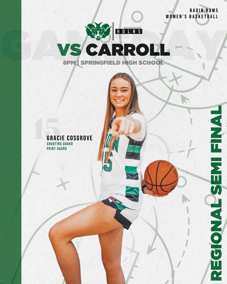 Here we go @girlsbadinbbal @gcos22 Go get another! 🆚 Carroll ⌚️ 8pm 📍 Springfield HS 🎥 NFHS Network