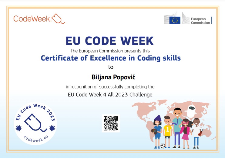 BiljaPopovic's tweet image. #CodeWeek4AllChallenge #EUCodeWeek
