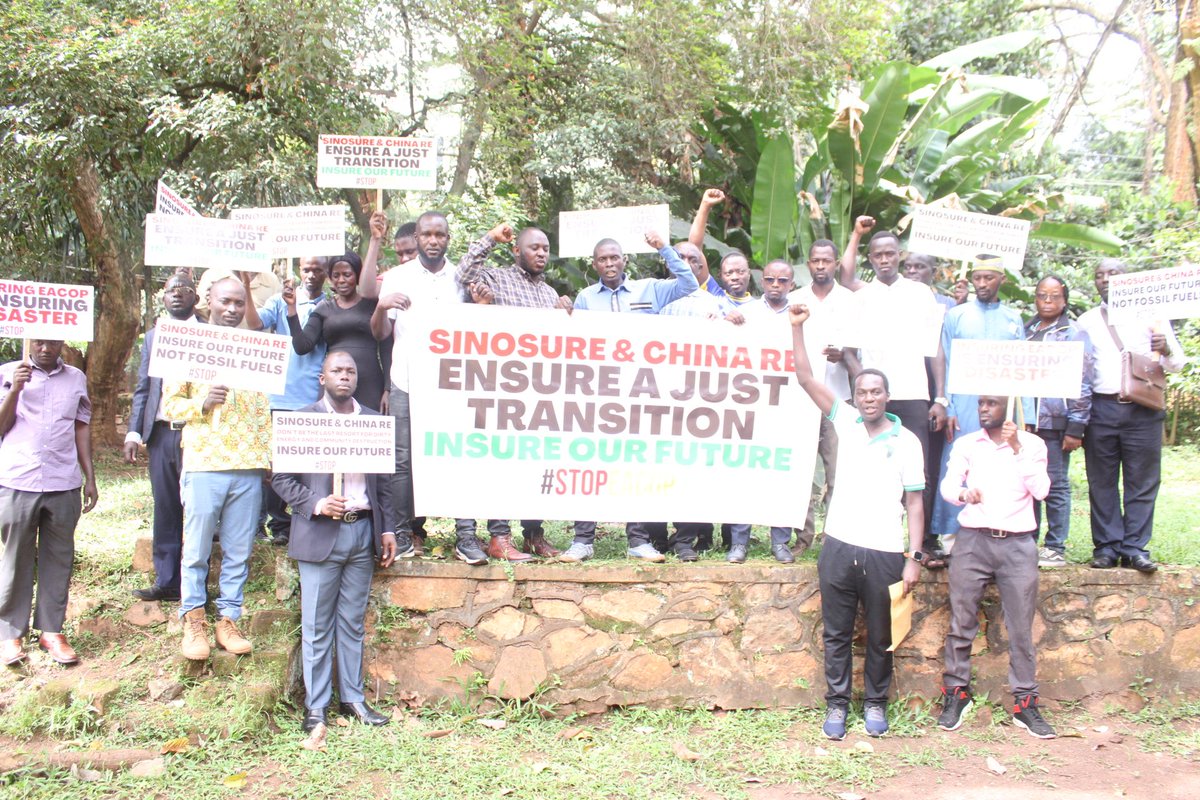 ICYMI:  Our ED @BrianAtuheire leading Activists in Kampala during the Global week of action in Kampala calling on insurance companies not to insure EACOP. #GlobalWeekOfAction #InsureOurFuture