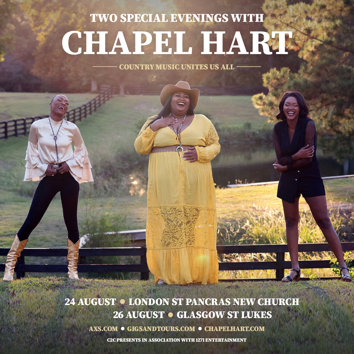 JUST ANNOUNCED! @ChapelHartBand | UK Tour 2024 | 24-26 August Tickets on sale this Friday at 10am: aegp.uk/chapelhart