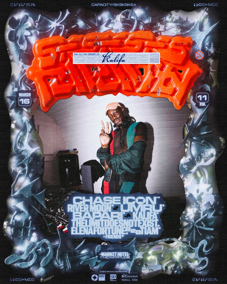 umru (@umru_) on Twitter photo Next Saturday Capacity & <a href="/sksksks_bk/">SKSKSKS</a> meet again at <a href="/markethotelnyc/">MARKET HOTEL</a> ๐ช
tix selling fast โ capacity.sksksks.wtf
familiarize yourself with the lineup:
<a href="/chaseicon/">CHASE ICON</a>
<a href="/kissmeriver/">๐ขRiverwithGoodpuss</a>
<a href="/kalifa/">Kalifa</a>
<a href="/bapari_/">Ari</a>
<a href="/semenmukbang/">THELIMITDOESNOTEXIST</a>
<a href="/elenafortunee/">darth insanius</a> b2b @tiamschaper
me
Poster by <a href="/kitasavi/">Kitasavi</a> & me Next Saturday Capacity & <a href="/sksksks_bk/">SKSKSKS</a> meet again at <a href="/markethotelnyc/">MARKET HOTEL</a> ๐ช
tix selling fast โ capacity.sksksks.wtf
familiarize yourself with the lineup:
<a href="/chaseicon/">CHASE ICON</a>
<a href="/kissmeriver/">๐ขRiverwithGoodpuss</a>
<a href="/kalifa/">Kalifa</a>
<a href="/bapari_/">Ari</a>
<a href="/semenmukbang/">THELIMITDOESNOTEXIST</a>
<a href="/elenafortunee/">darth insanius</a> b2b @tiamschaper
me
Poster by <a href="/kitasavi/">Kitasavi</a> & me