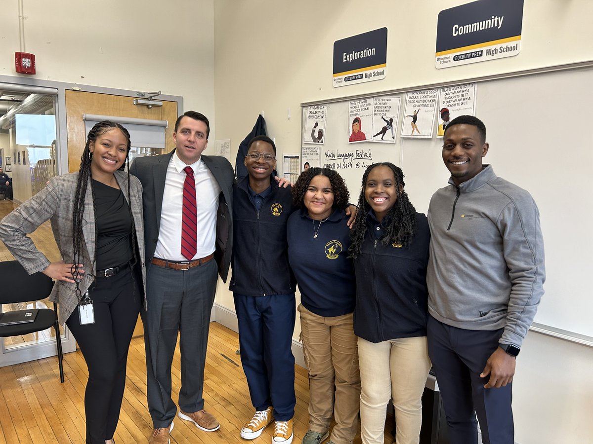 Thank you City Council Member John FitzGerald @FitzforBoston for visiting our Nubian Square campus and sharing impactful advice and stories with some of our student leaders. We are excited to work together as we move into our new facility!