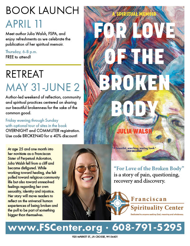 Join us for two events to celebrate the new book from <a href="/juliafspa/">Sister Julia Walsh</a>! Details at FSCenter.org