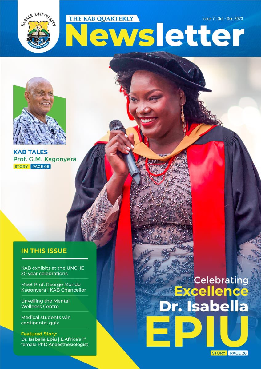 It is the Women’s History Month and in this edition of our newsLetter we bring you Dr. @isabellaepiu the First Female Anesthesiologist in East Africa. Dr. Isabella is a lecturer at Kabale University. Read her story here: news.kab.ac.ug/the-newest-rel…