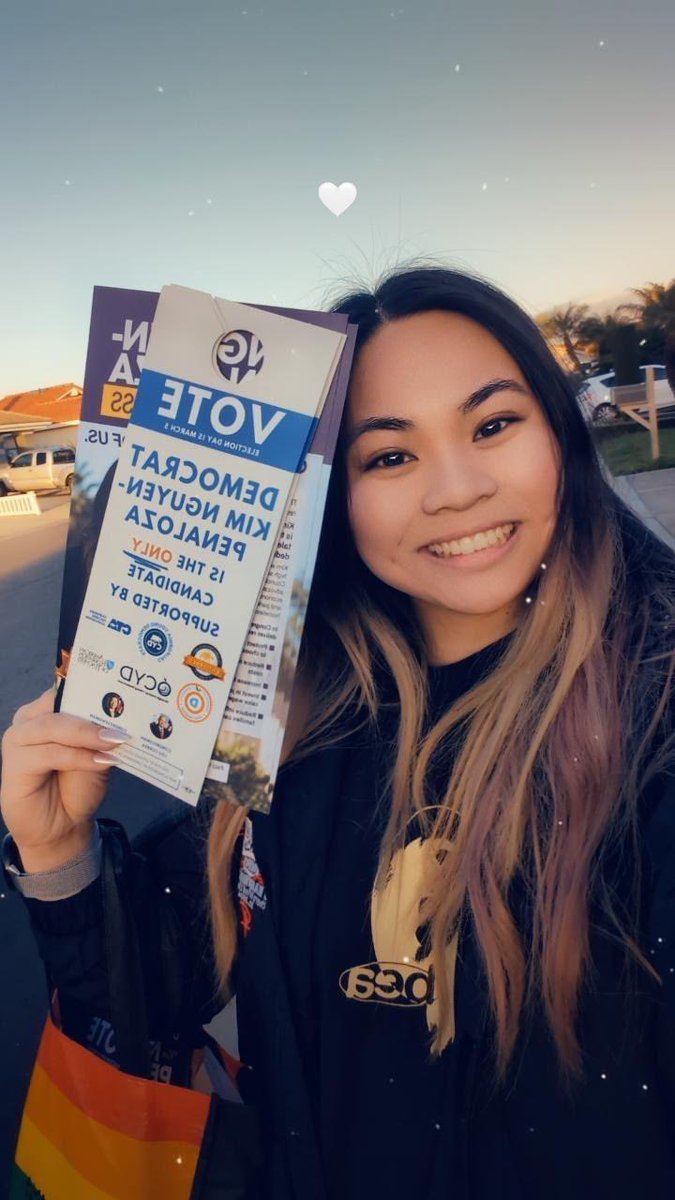 votekimnguyen's tweet photo. GOTV Day 3: Can't stop, won't stop! Team Kim pushing hard to get this turnout up. Walkers are out talking to their neighbors or doing late night or early pre dawn lit drops. We also have volunteers phone and text banking to get out that vote! Get yout ballot in by 8:00 PM today! https://t.co/J7b2p5x4jc