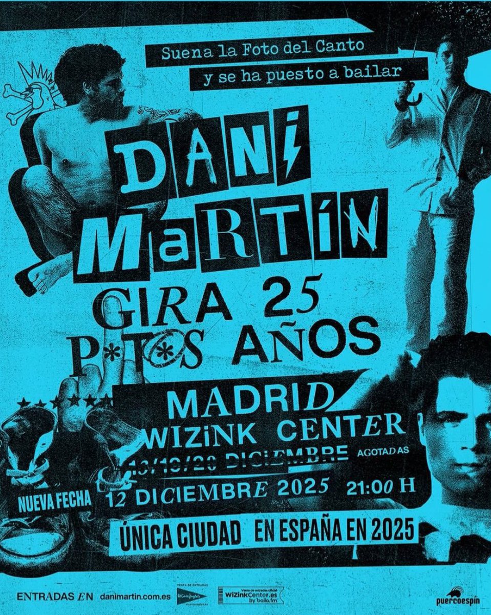 leyree46's tweet photo. VENDO 3 ENTRADAS PARA LA GIRA 25 P*T*S AÑOS DE DANI MARTÍN 

Día - 12 de diciembre 2025
Hora - 21:00
Lugar - WiZink Center Madrid 
Sector - Pista general https://t.co/V7SXtfzr3o