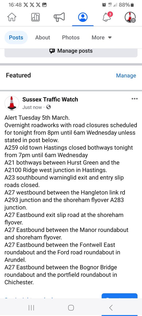 Overnight roadworks with road closures scheduled for tonight from 8pm until 6am Wednesday unless stated in post below @SylvMelB @BBCSussex @hawkinthebury @hailshamfm @SussexIncidents @V2RadioSussex @GHRSussex @LRadioNews
