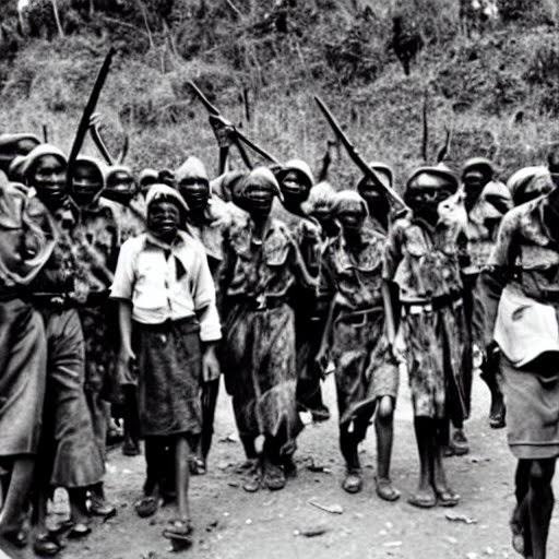 Joe__Bassey's tweet photo. You stole their lands by trick, they discover your tricks returned your bible to you asking for their land back so they can feed and live their life. You use arms to jailed them, tortured them, labeled them a terror group in their own land and you hang them for Eight years. 

Among these were forceful dispossession of indigenous people's land, torture, detention and brutal suppression of anti-colonial movements.

This is the story of the British occupation and oppression of Kenya and the Mau Mau Revolt and Uprising. All what the British do is to steal, destroy and create chaos among brothers so they can plunder them. Till date most Kenyans haven’t gotten their land back.