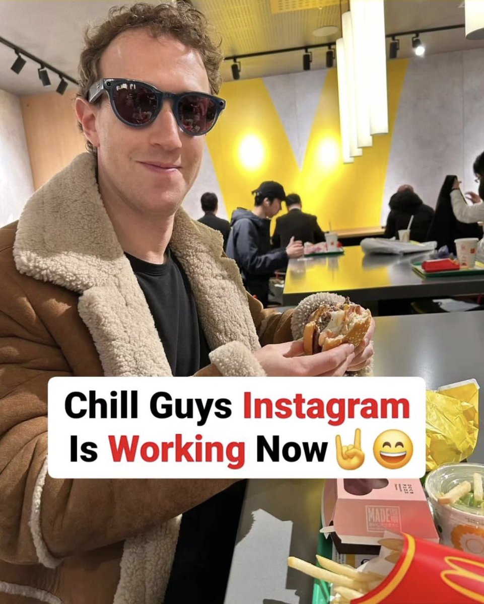 FatimaAyoubi005's tweet image. After fixing the problem Zuck was like: 🤘😉

#InstagramIssues